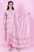 Chanderi Silk Kurta Pant and Dupatta Set In Block Print